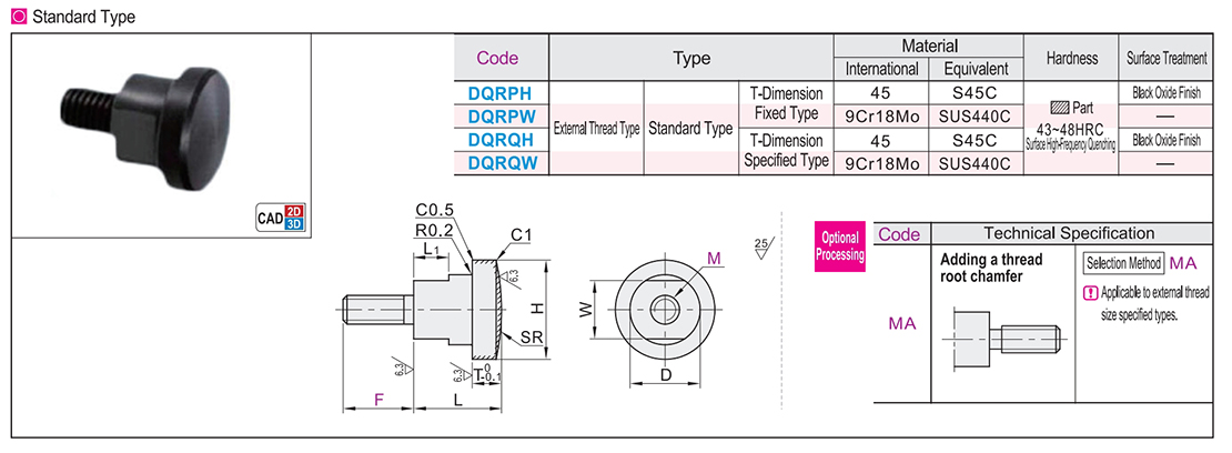 Floating joint (single piece) cylinder connector external thread type/standard typeTexture map