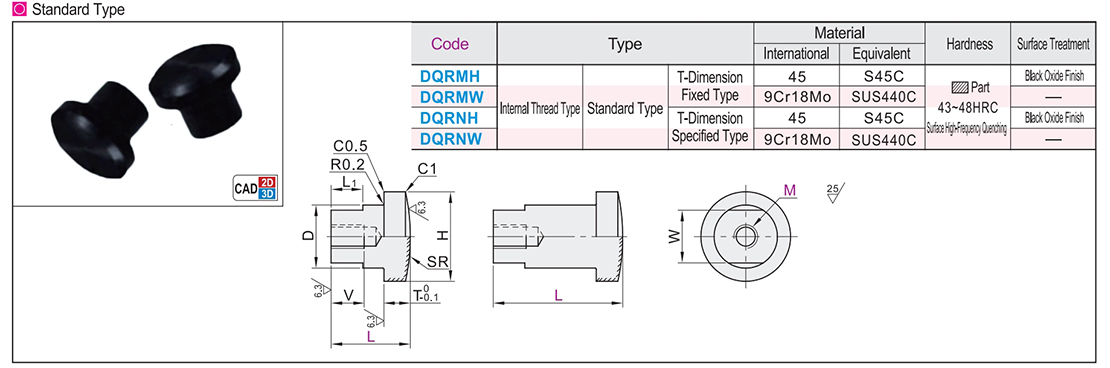 Floating joint (single piece) cylinder connector internal thread type/standard typeTexture map