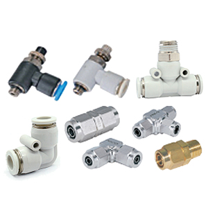 Pneumatic coupling/speed regul