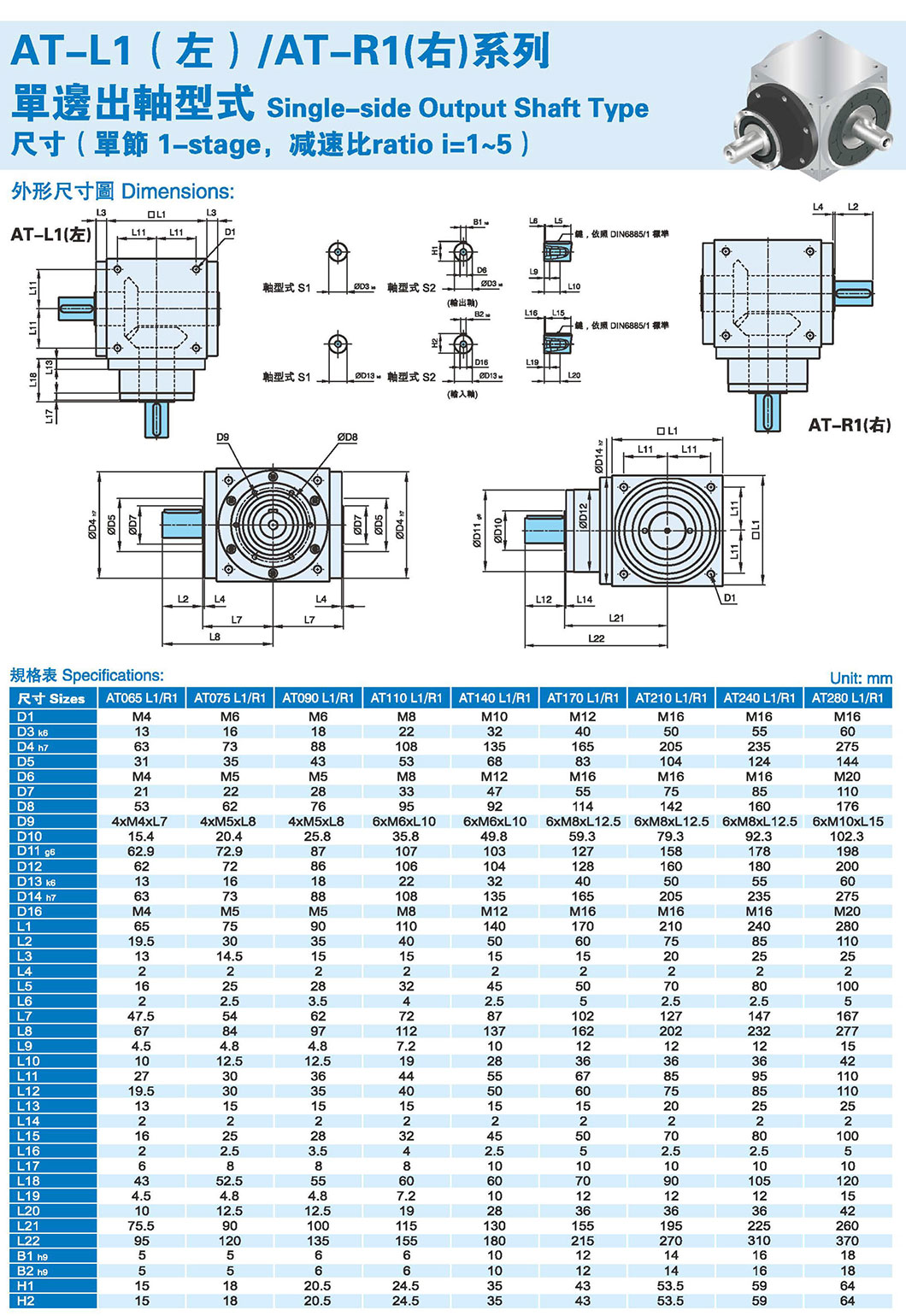 AT-L1 axis input single-exit steering gearTexture map