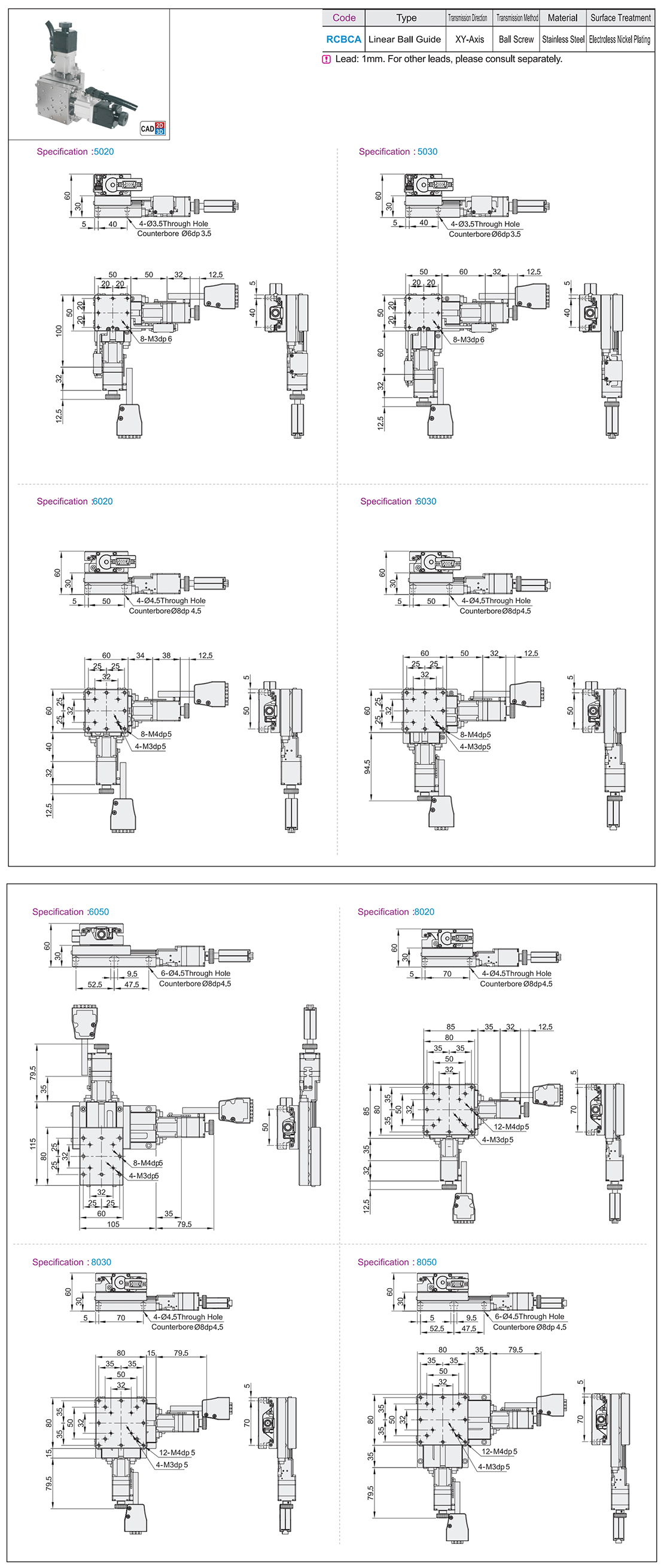 Electric displacement table XY axis · Long stroke linear ball guideTexture map