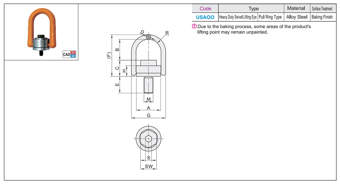 Heavy duty rotary ring pull ringTexture map
