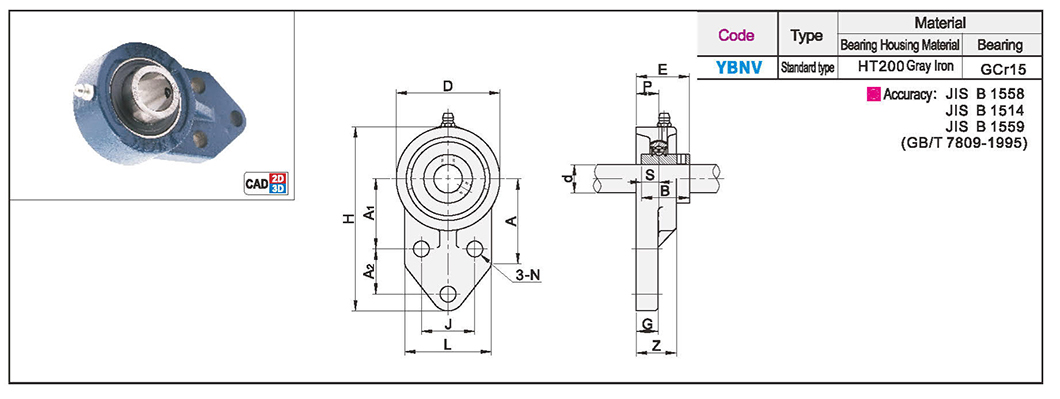 Bearing casting with seat - bearing clearance fit with hanging seat outer spherical bearingTexture map