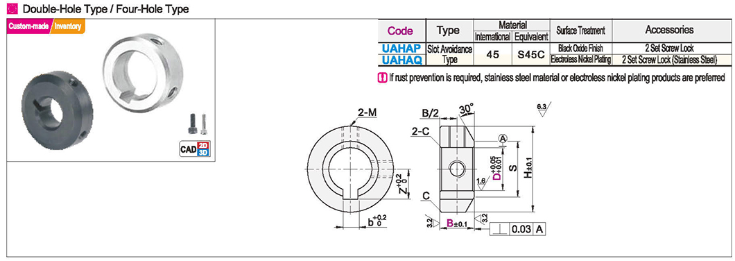 Fixing ring set screw locking type - avoid key way typeTexture map