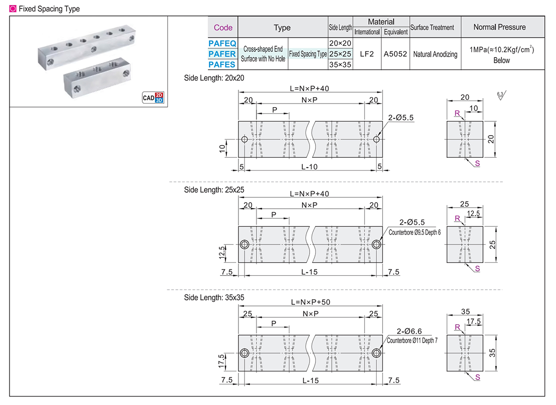 Air pressure with connecting block cross face without hole spacing fixed typeTexture map
