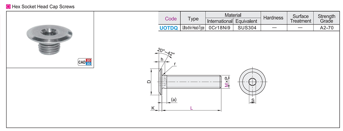 Hex socket screw with cylindrical headTexture map