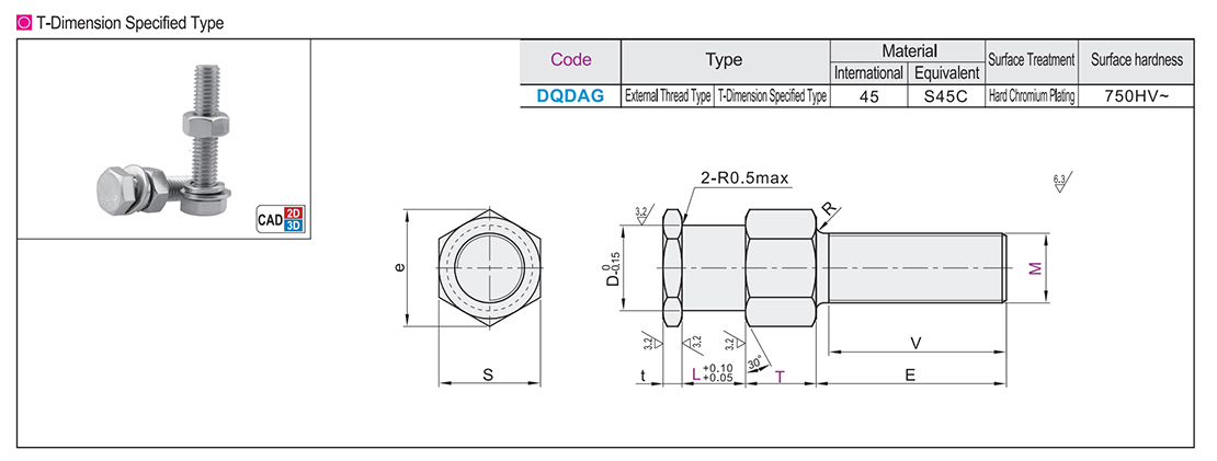 Floating joint Simple connection type External thread type :T size specified typeTexture map