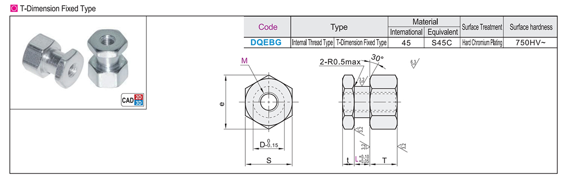 Floating joint simple connection type Internal thread type :T size fixed typeTexture map