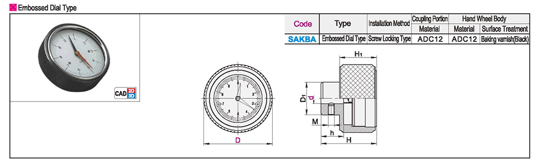 Fine tuning hand wheel embossed dial typeTexture map