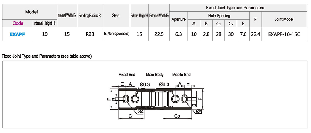 Small semi-closed tow chain can not open 10 seriesParametric diagram1