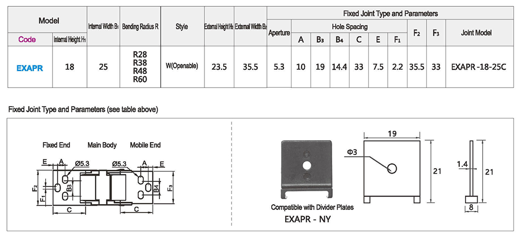 Bridge towing chain outside open 18 seriesParametric diagram1