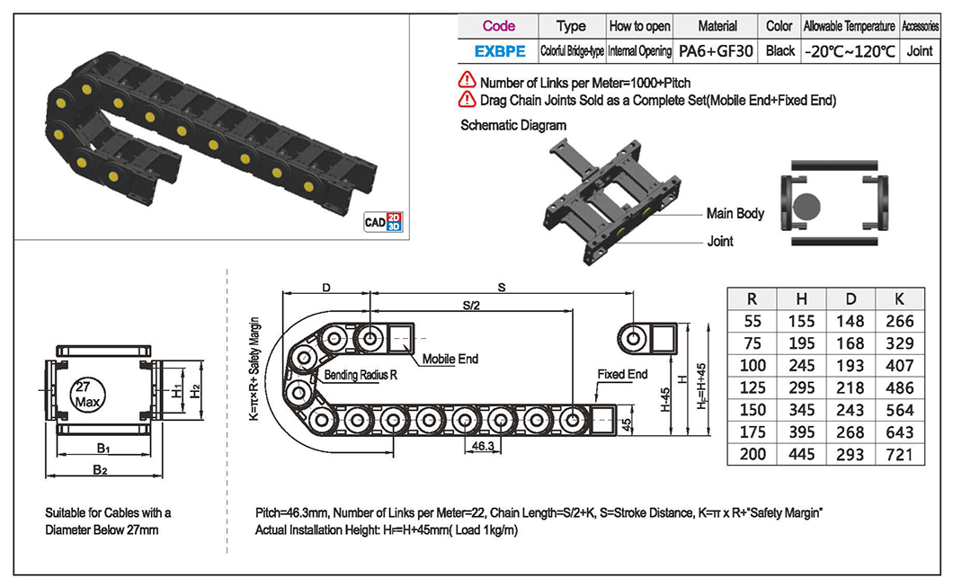 Enhanced bridge tow chain on both sides open 30 seriesTexture map