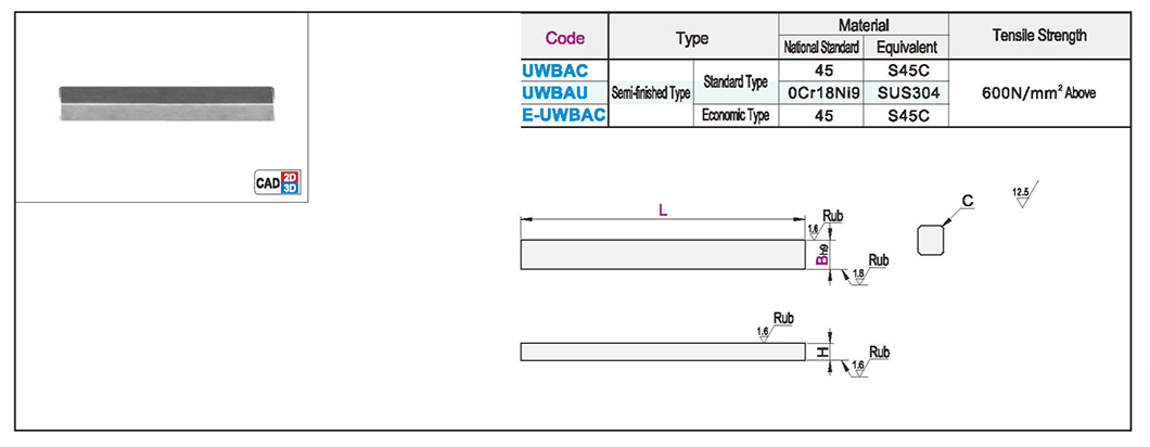 Flat key semi-finished typeTexture map