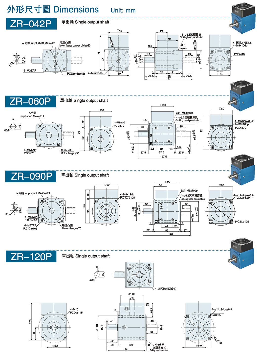 ZR precision right Angle reducerTexture map