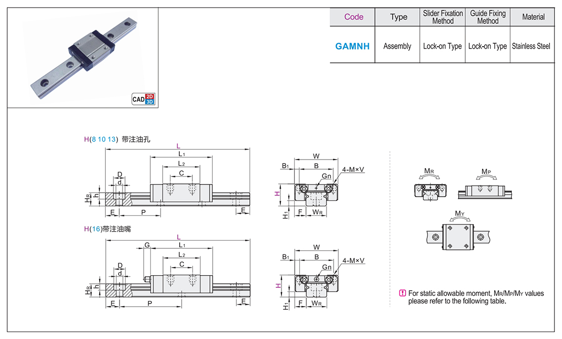 Micro linear guide slider elongated interchangeable typeTexture map