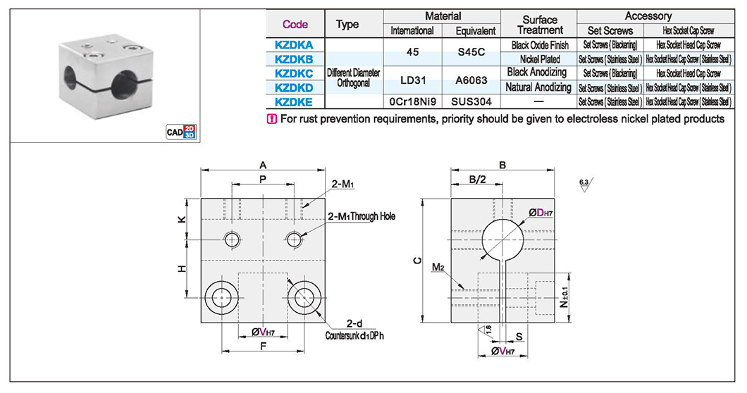 Pillar fixing clamp reduced orthogonal hole distance fixed belt mounting holeTexture map